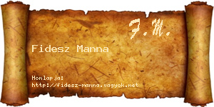 Fidesz Manna névjegykártya